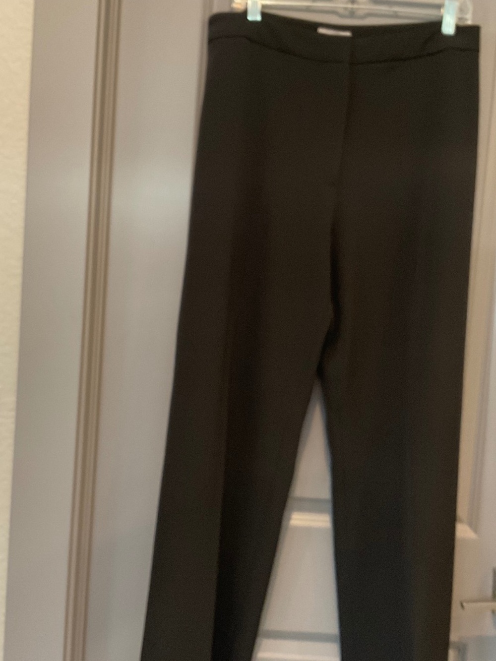 Wide leg black dress pants, tall
